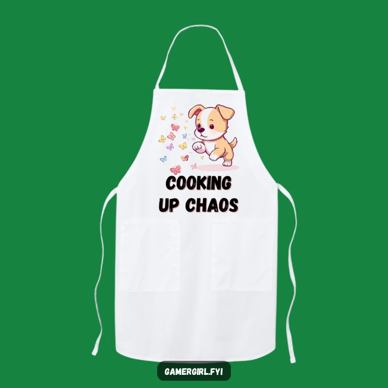 Funny Puppy Apron: Cook with Joyful Pizzazz - Hilarious Kitchen Gift!