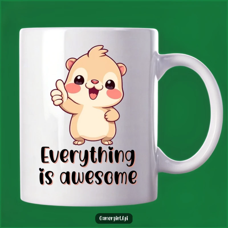 Funny Thumbs-Up Mug - Tiny Creature Approval for Perfect Gift