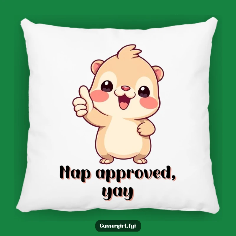 Funny 'All Good' Pillow - Thumbs-Up Tiny Creature Comfort