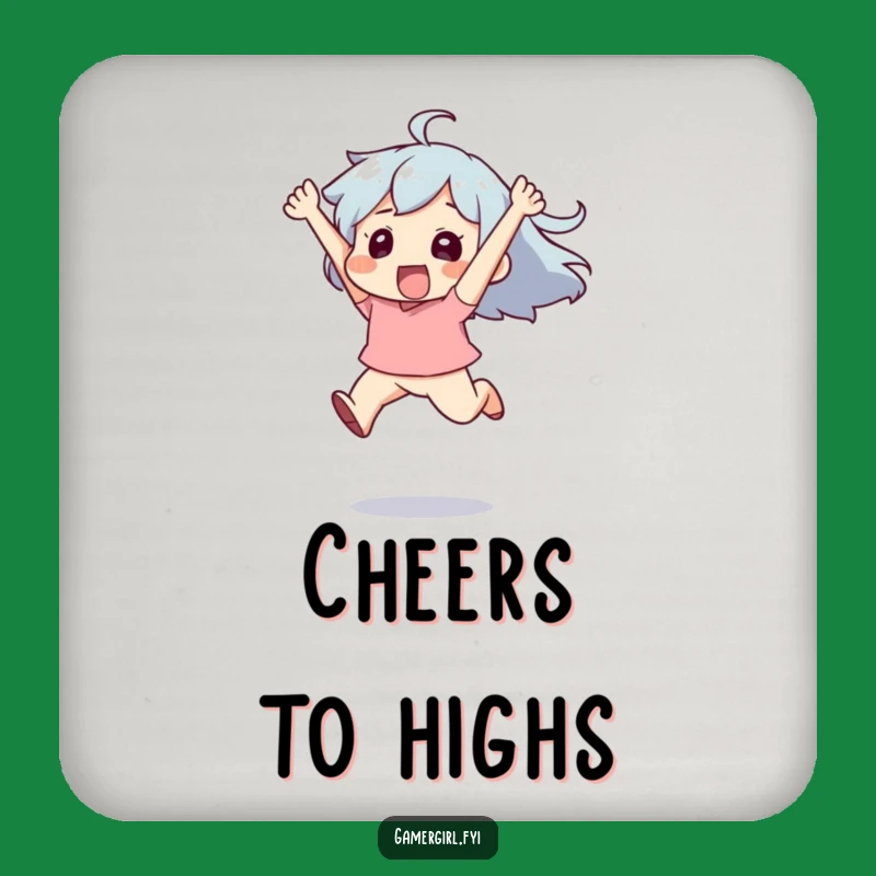 Funny 'Jump for Joy' Drink Coaster - Leaping Character Decor