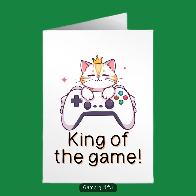 Free Printable Congrats Card: Regal Cat Wins, Funny Downloadable Gift