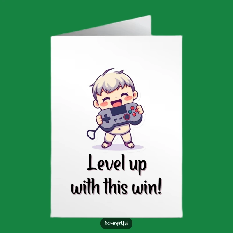 Congrats Free Printable Card: Gamer Figure, Hilarious Downloadable Achievement Gift