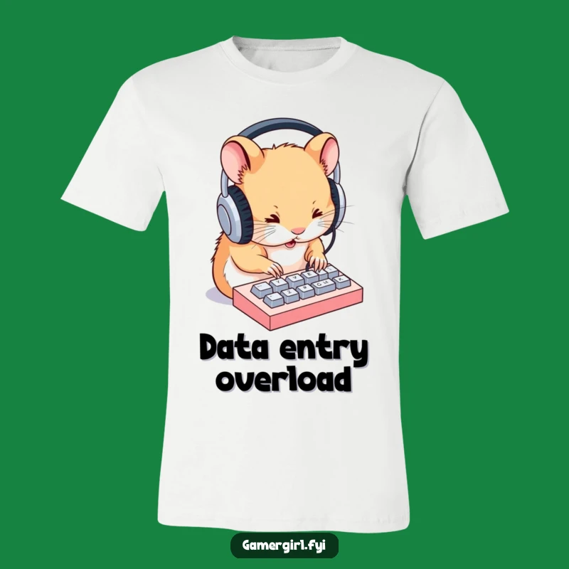 Funny Hamster Typing T-Shirt: Hilarious Gift for Coders, Gamers & Busy Bees