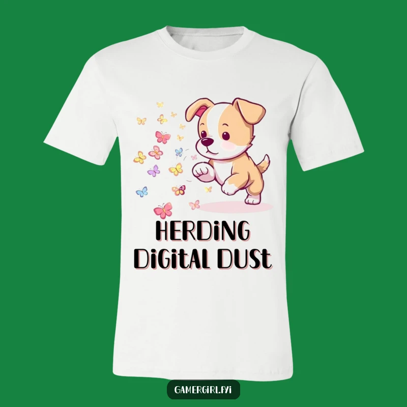 Funny Puppy Gamer T-Shirt: Hilarious Pixelated Adventure for Dog & Game Lovers