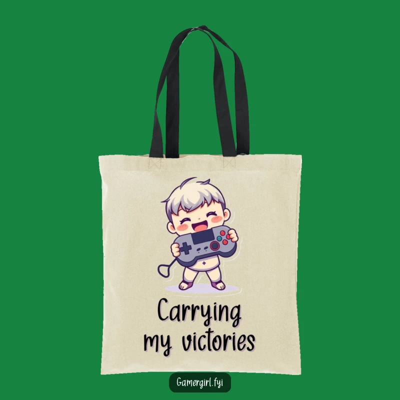Funny Gamer Tote Bag - Figure Controller Design for Everyday Fun